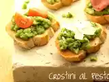 Receta Crostini de pesto y queso