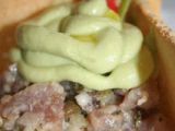 Receta Tartar de atun y yogur de aguacate