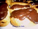 Receta Petit choux rellenos de crema de chocolate