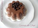 Receta Flan/cuajada a los tres chocolates