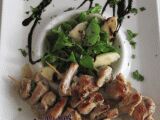 Receta Brochetas de pavo con ensalada de canónigos