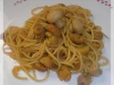 Receta Espaguetis con champiñones y martini