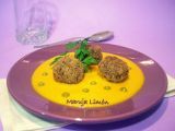 Receta Albóndigas de champiñón con crema de calabaza