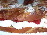 Receta Roscon de frutas relleno de nata y fresas