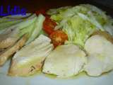 Receta Ensalada de pollo en escabeche amanida de pollastre amb escabetx)