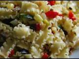 Receta Mafalda corta con verduras asadas