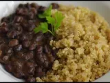 Receta Judías negras con quinoa y cebolla