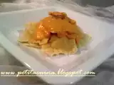 Receta Ravioli farcits de gambetes i verdures amb salsa de marisc