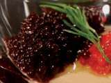 Receta Caviar de vino tinto