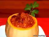 Receta Calabaza rellena de chile con carne