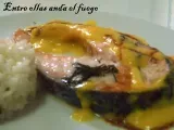 Receta Receta de salmon con salsa de mango y curry