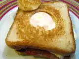 Receta Emparedado de huevo frito y jamón