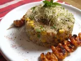 Receta Ensalada de quinoa o quinua con langostinos especiados