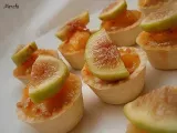 Receta Mini tartaletas de flan de vainilla con higos verdes