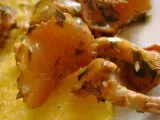 Receta Otoño en mi cocina! polenta grillada con hongos galletti (rebozuelos).