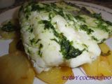 Receta Bacalao al vino blanco con salsa verde