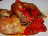 Receta El inventor67: pollo asado a la cerveza con pimientos rojos