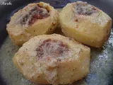 Receta Patatas rellenas de carne en salsa de puerros