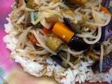 Receta Arroz con vegetales salteados en especias wok