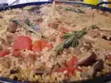 Receta Arroz seco con cerdo, setas y romero