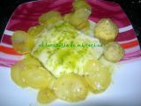 Receta Bacalao al horno con patatas y alcachofas