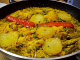 Receta Paella de verduras para dos