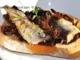 Receta Tosta de pericana y sardinilla