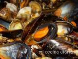 Receta Mejillones y almejas a la marinera