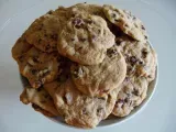 Receta Choc chip cookies o galletas con trocitos de chocolate.