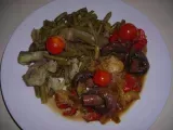 Receta Champiñones salteados con verduras wok y verdura al vapor