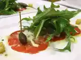 Receta Carpaccio de solomillo con muselina de anchoas