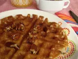 Receta Waffles con salsa de maple y nueces (gofres)