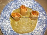 Receta Paccheri rellenos en salsa de pimientos