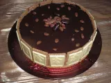 Receta Tarta de chocolate, queso y café merchi, de cumpleaños y aniversario