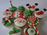Receta Cupcakes navideños. feliz navidad.