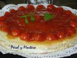 Receta Tarta salada de queso de cabra y mermelada de tomates