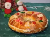Receta Roscón de Reyes relleno de crema