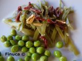 Receta Guisantes frescos con judías al vapor