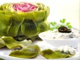 Receta Alcachofas con salsa de yogur, mostaza y hierbas