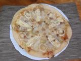 Receta Super-pizza de queso brie, queso de cabra y pera !!