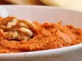Receta Muhammara con pimientos
