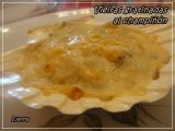 Receta Vieiras gratinadas al champiñón