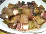Receta Pulpo al horno con verduras
