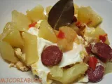 Receta Guiso de patatas con chorizo picante y huevo