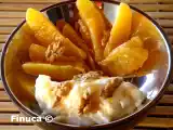Receta Naranja con nata y nueces