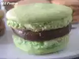 Receta Macarons de té matcha con ganache negra y blanca