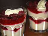 Receta Vasitos de yogurt/natillas y frambuesas