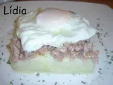 Receta Timbal de patata, butifarra y huevo frito