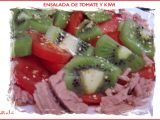 Receta Ensalada de tomate y kiwi