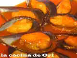 Receta Mejillones y merluza en salsa